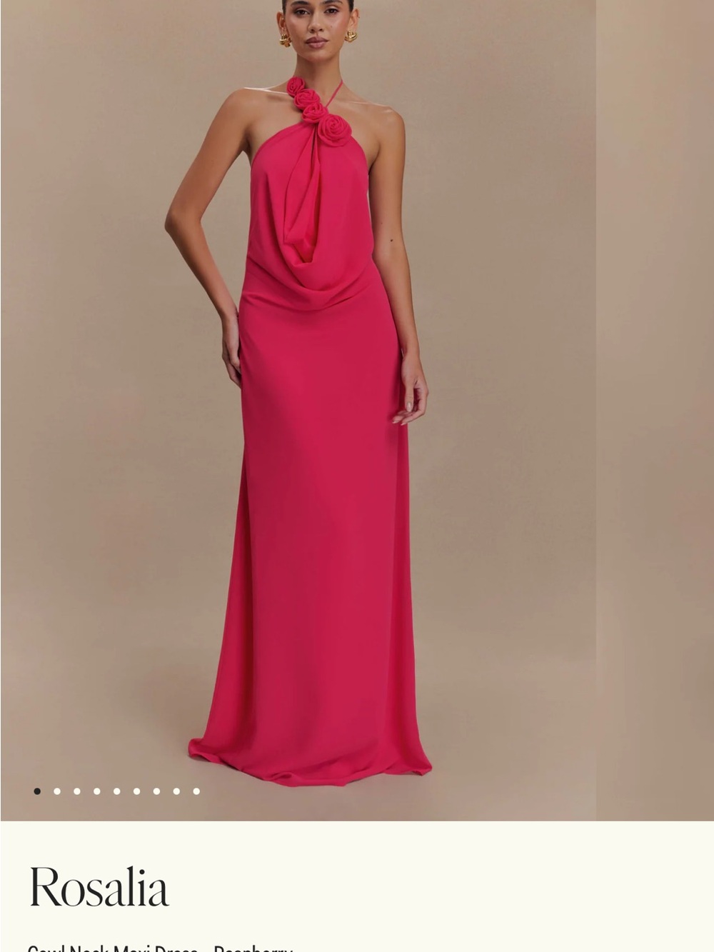 Meshki Rosalia One-Shoulder Maxi Dress in Fuchsia